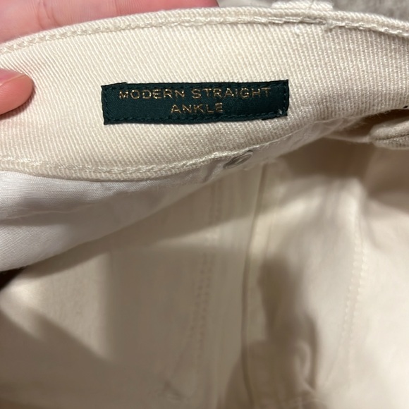 LRL Lauren Ralph Lauren Modern Straight Ankle Beige ivory jeans size 4 - Picture 5 of 7